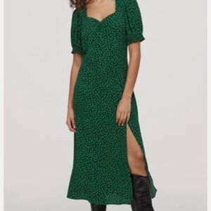 H&M Green Patterned Dress